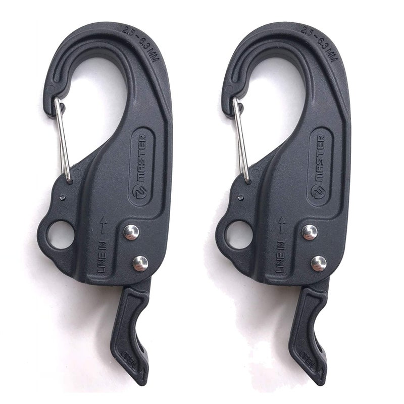 Master Rope Tightener, Guyline Adjuster for Tents and Tarps one Hand Control Tie Down Cam Mechanism for Camping, Hiking, Backpacking (2pcs) Essential Pocket Tools for Post-Disaster Recovery,Windproof - Image 1